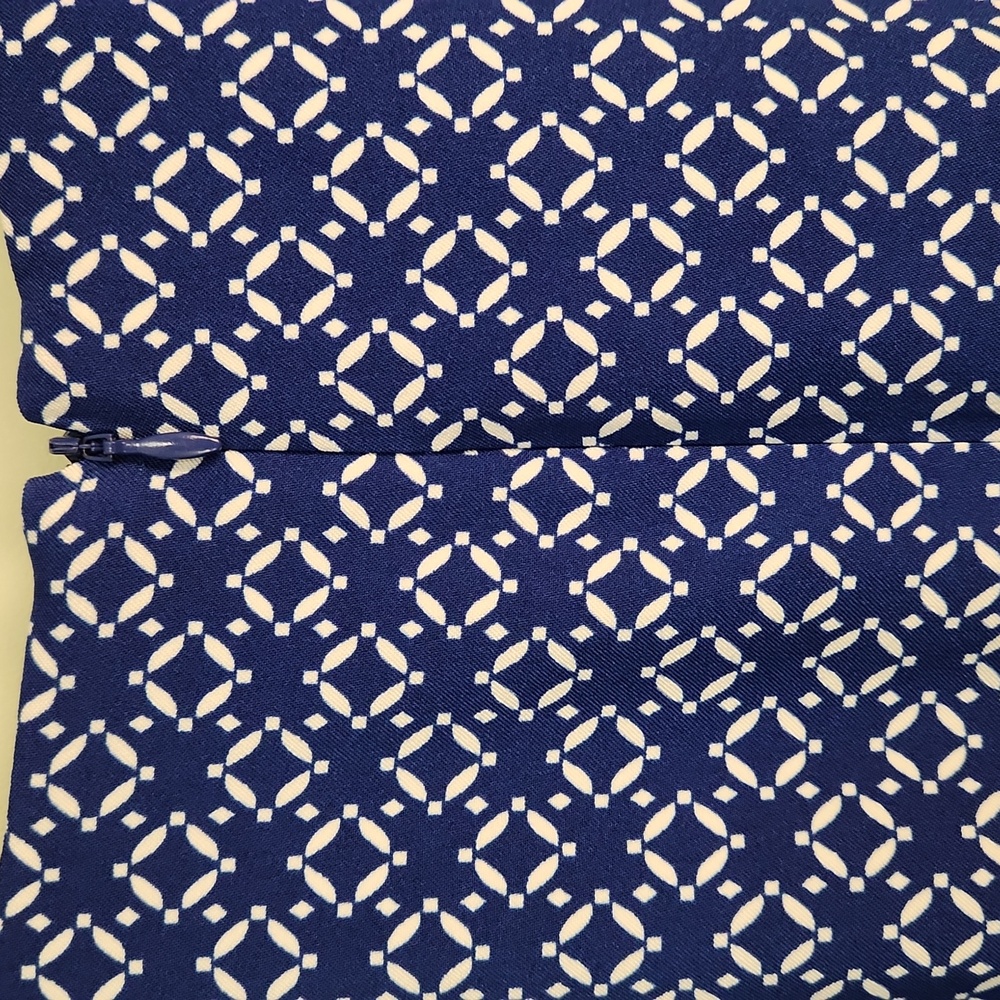 Mario Serrani Blue Geometric Print Sheath Dress - Picture 3 of 10
